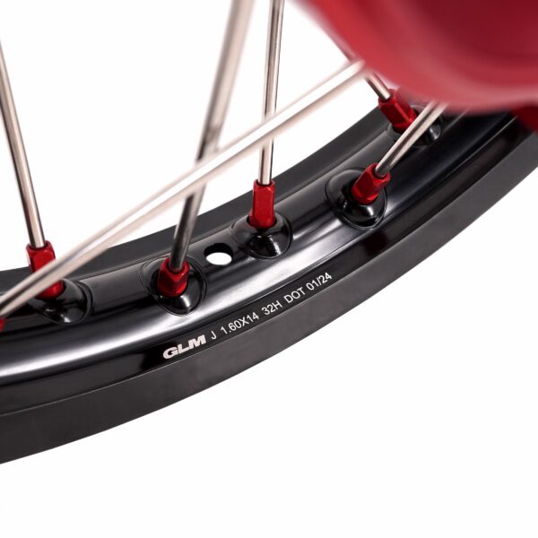 KKE 17"*1.4/14"*1.6 Small Kid's Wheels For KTM SX 85 GAS GAS MC85 2021-2024 Red Nipples - Image 9