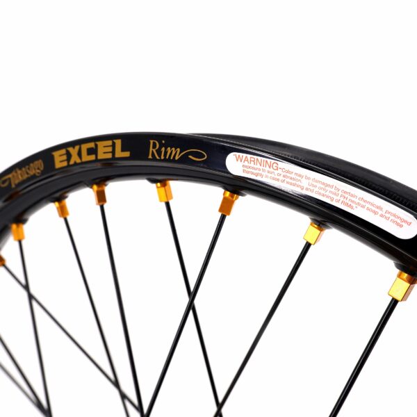 US Stock KKE 21" & 18" Electric Dirtbike Wheels Takasago EXCEL Rims Fit SurRon Ultra Bee 2023-2024 Gold Nipples - Image 3