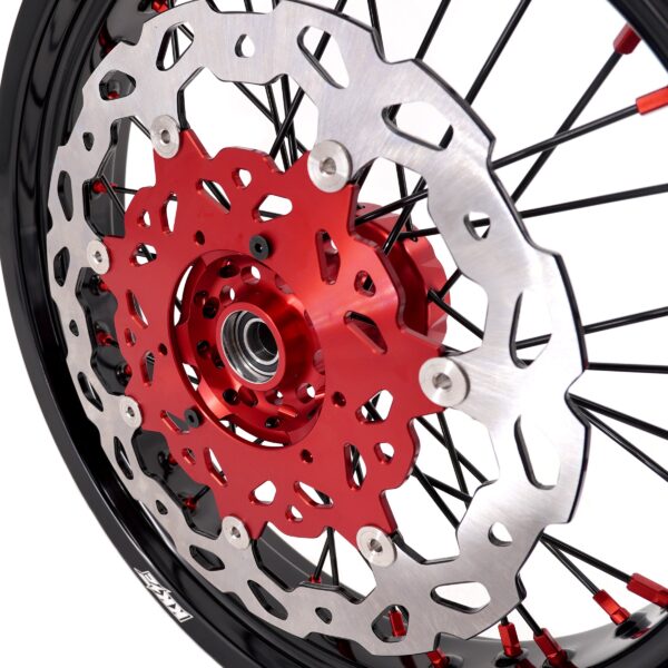 KKE Supermoto Wheels fit HONDA CRF250R 04-13 CRF450R 02-12 Black Spoke - Image 26