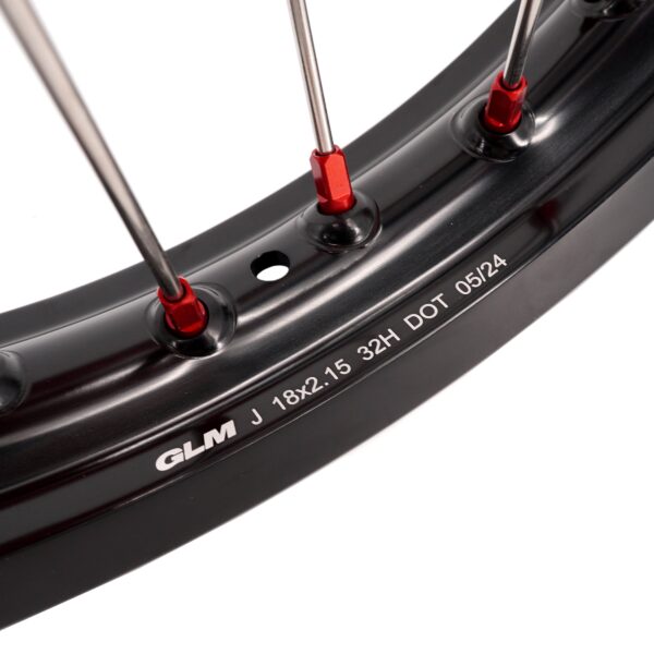 KKE 21&18 21&19 Casting Wheels for HONDA CR125R 1998 CR250R 1997-2001 Red Nipples - Image 12