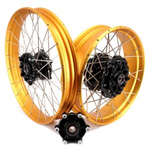 VMX-Racing 21″ 18″ Tubeless Wheels Fit Yamaha Tenere 700 2019-2025 Gold Rims