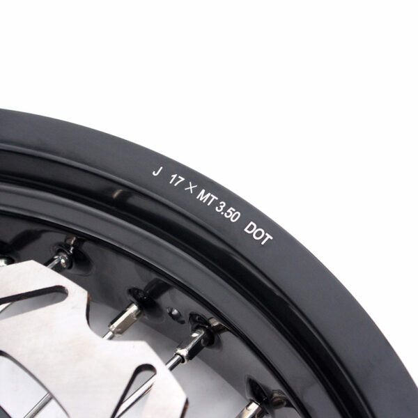 KKE 17 Inch Supermoto Rims for Honda CRF250R 04-13 CRF450R 02-12 Black - Image 16