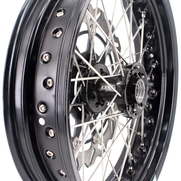 KKE 17 Inch Supermoto Rims for Honda CRF250R 04-13 CRF450R 02-12 Black - Image 19