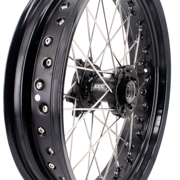 KKE 17 Inch Supermoto Rims for Honda CRF250R 04-13 CRF450R 02-12 Black - Image 7