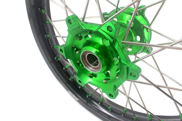KKE 1.6*21 & 2.15*19 Wheels Rims Fit Kawasaki KX450 2019-2024 KX450X 2021-2024 Green Nipples - Image 13