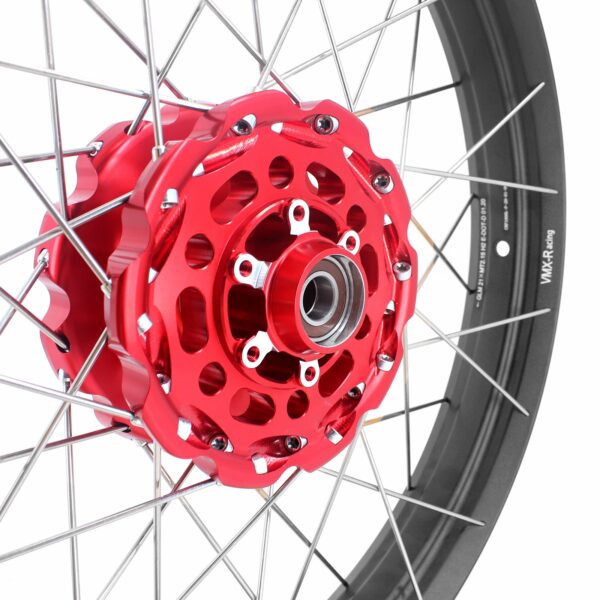 VMX Red Hub & Black Rim Tubeless Wheels Fit Honda XL750 Transalp 2023-2024 21in. & 18in. - Image 5