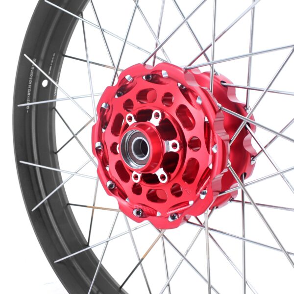 VMX Red Hub & Black Rim Tubeless Wheels Fit Honda XL750 Transalp 2023-2024 21in. & 18in. - Image 7