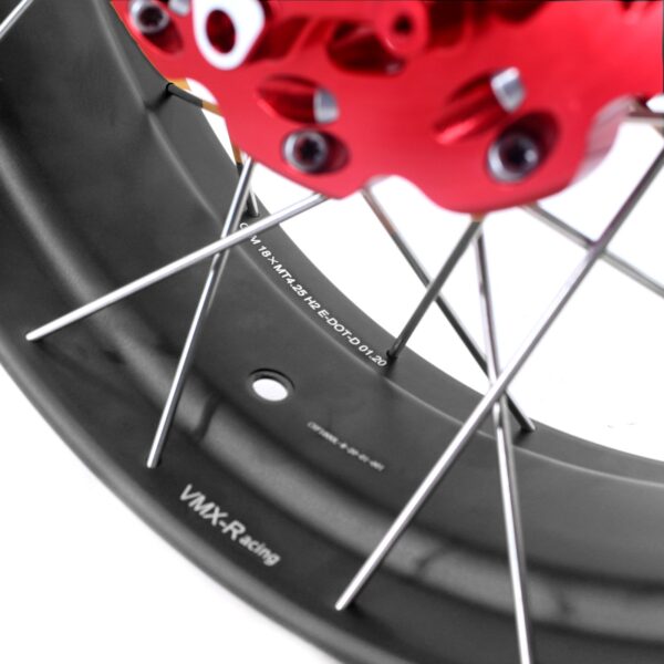 VMX Red Hub & Black Rim Tubeless Wheels Fit Honda XL750 Transalp 2023-2024 21in. & 18in. - Image 13
