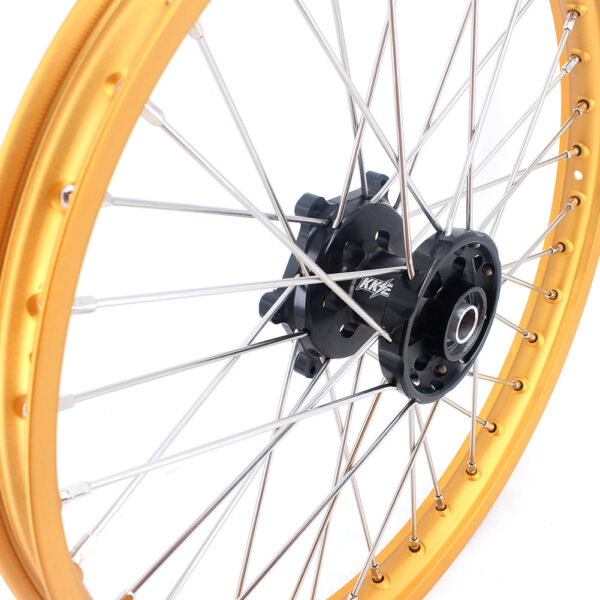 KKE 21 & 19 Dirt Bike Gold Rims for Suzuki RM125 2001-2007 RM250 2008 - Image 5