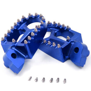 KKE BILLET CNC FOOTPEGS FOR YAMAHA YZ85 YZ125 YZ250 YZ426F YZ450F WR250F WR450F BLUE BLACK SILVER OPTIONAL
