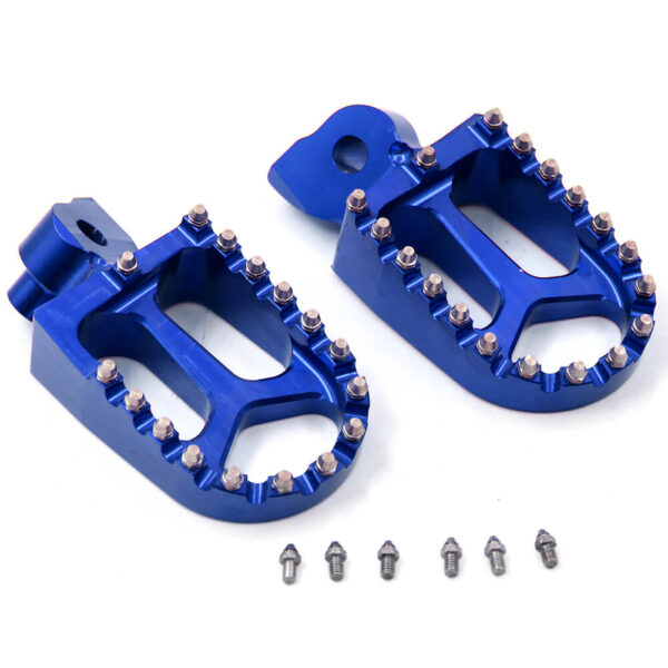 KKE BILLET CNC FOOTPEGS FOR YAMAHA YZ85 YZ125 YZ250 YZ426F YZ450F WR250F WR450F BLUE BLACK SILVER OPTIONAL - Image 4
