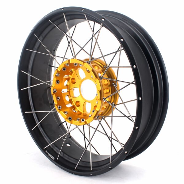 VMX 19" 17" Tubeless Wheels For BMW R1200GS R1200GS Adventure 2013-2020 Gold Hub&Black Rim - Image 6