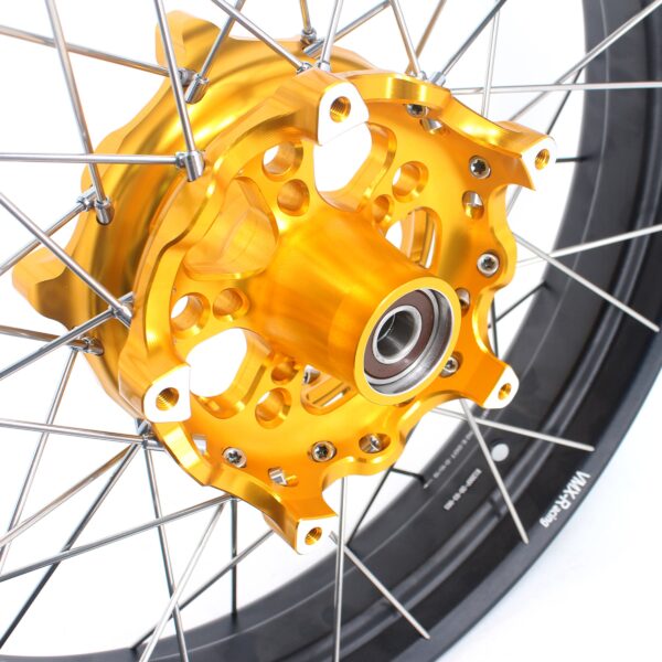 VMX 19" 17" Tubeless Wheels For BMW R1200GS R1200GS Adventure 2013-2020 Gold Hub&Black Rim - Image 10