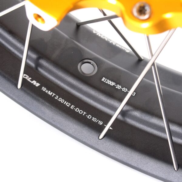 VMX 19" 17" Tubeless Wheels For BMW R1200GS R1200GS Adventure 2013-2020 Gold Hub&Black Rim - Image 12