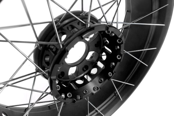 VMX 19" 17" Inch Tubeless Rims for BMW R1200GS R1200GS Adventure 2013-2020 Black Hub & Black Rim - Image 8