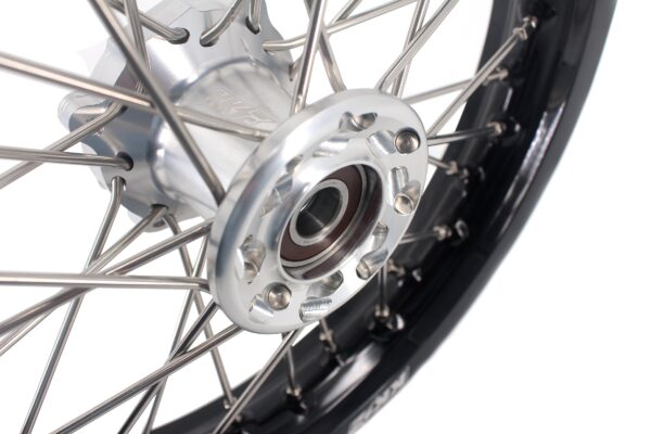 KKE 12 & 10 Kid's Wheels For KTM SX50 2014-2024 For Gas Gas MC50 2021-2024  Mini Bike Silver&Black - Image 4