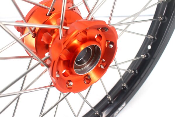 KKE 19" 16" Kid's Big Wheels GLM Rims For KTM SX 85 2021 2022 2023 2024 Orange Hub - Image 5