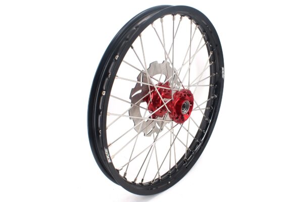 KKE 21/18 21/19 CNC MX Wheels Set For Honda XR400R 1996-2004 XR600R 1991-2000 Red&Black - Image 8