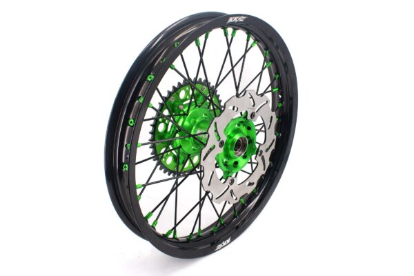 KKE 21/18 Spoked Wheels Rims For KAWASAKI KX125 KX250 2003 2004 2005 Black Spokes - Image 3