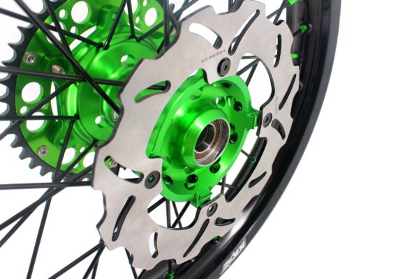 KKE 21/18 Spoked Wheels Rims For KAWASAKI KX125 KX250 2003 2004 2005 Black Spokes - Image 4