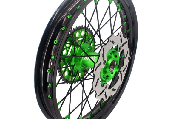 KKE 21/18 Spoked Wheels Rims For KAWASAKI KX125 KX250 2003 2004 2005 Black Spokes - Image 7