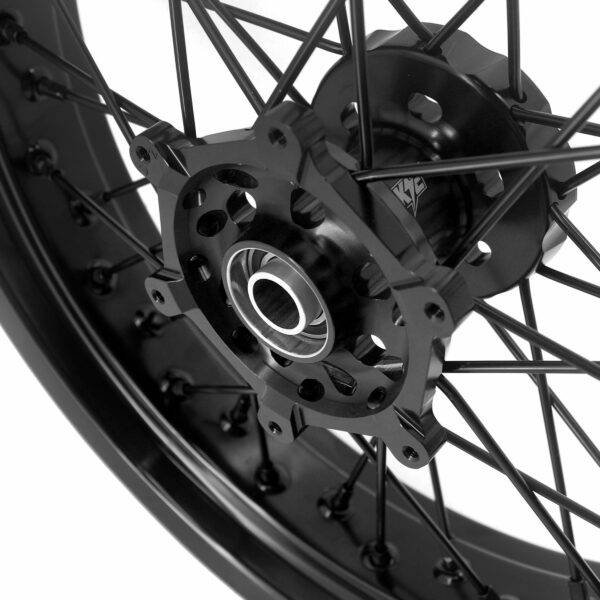 KKE 3.5/4.25*17" Supermoto Wheels For SUZUKI DRZ400 DRZ400E DRZ400S All Black - Image 6