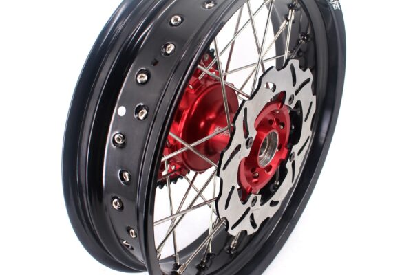 KKE 3.5 & 4.25 Cush Drive Supermoto Rims for HONDA XR650L 1993-2020 Red&Black - Image 7