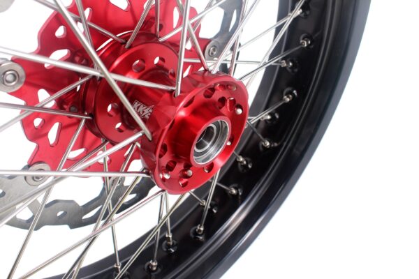 KKE 3.5 & 4.25 Cush Drive Supermoto Rims for HONDA CRF250R/450R 2002-2012 Red&Black With Disc&Sprocket - Image 9