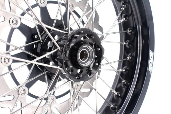 KKE 17 inch Supermoto Wheels Rims for HONDA XR650L 1993-2024 Black Hub Discs - Image 9