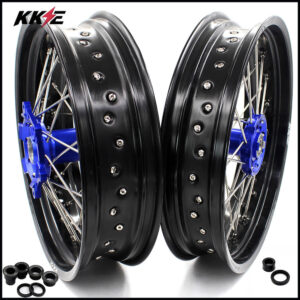 KKE 3.5 & 4.25 Wheels for Yamaha WR250F 2001 WR450F 2003-2018 Blue