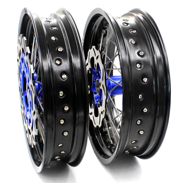 KKE 3.5 & 4.25 Wheels for Yamaha WR250F 2001 WR450F 2003-2018 Blue - Image 15