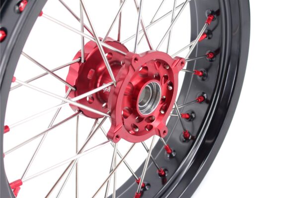 KKE 3.5 & 4.25 Supermoto Wheels Fit Husqvarna TE TC FE FC SMR 2000-2013 Red - Image 12