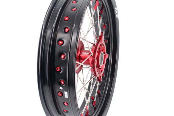 KKE 3.5 & 4.25 Supermoto Wheels Fit Husqvarna TE TC FE FC SMR 2000-2013 Red - Image 13