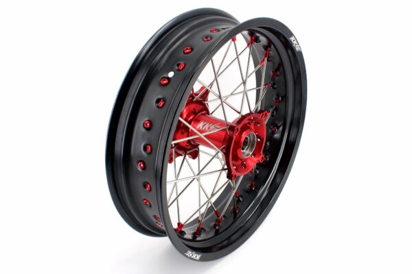 KKE 3.5 & 4.25 Supermoto Wheels Fit Husqvarna TE TC FE FC SMR 2000-2013 Red - Image 4