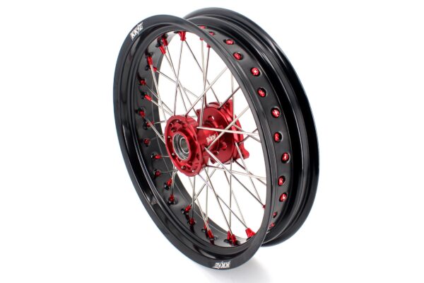 KKE 3.5 & 4.25 Supermoto Wheels Fit Husqvarna TE TC FE FC SMR 2000-2013 Red - Image 9