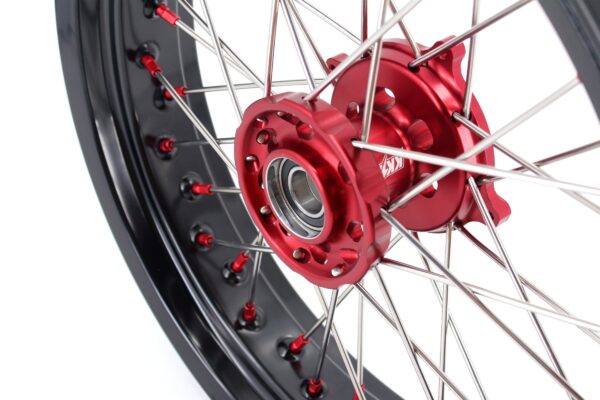 KKE 3.5 & 4.25 Supermoto Wheels Fit Husqvarna TE TC FE FC SMR 2000-2013 Red - Image 10