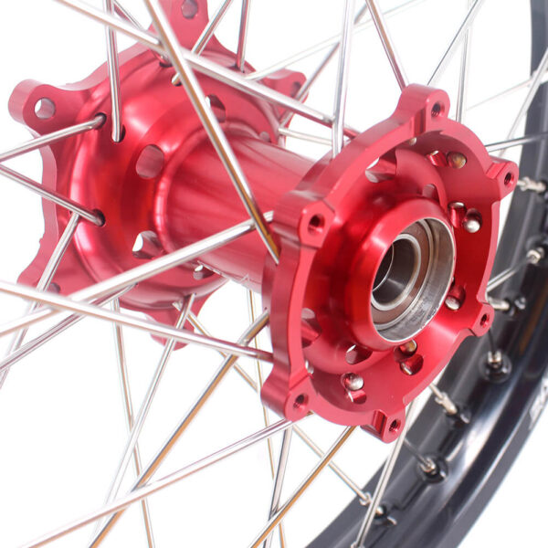 KKE 21/18 Spoked Enduro Wheels for GAS GAS Enduro Bikes 2004-2017 Red - Image 11