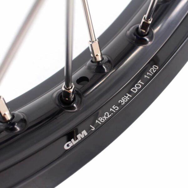 KKE 21/18 Spoked Enduro Wheels for GAS GAS Enduro Bikes 2004-2017 Red - Image 12