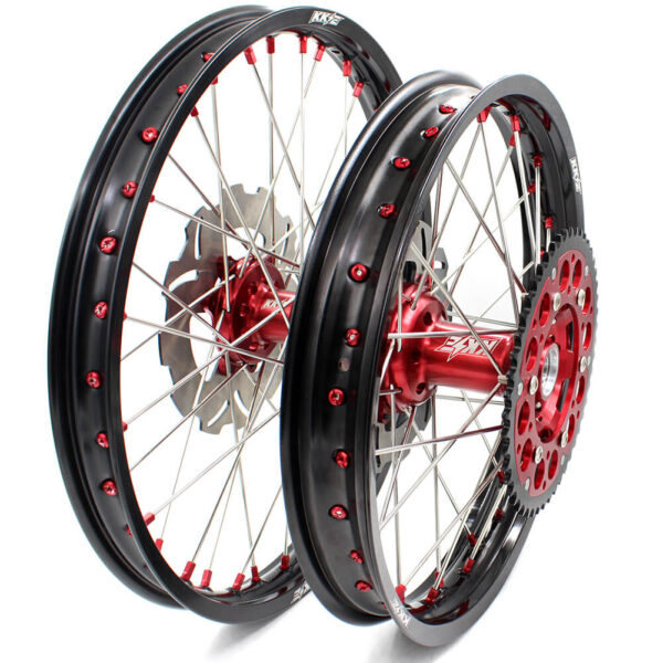 KKE 21&18 21&19 Wheels for HONDA CR125R 1998-2001 CR250R 1997-2001 Red&Black - Image 14