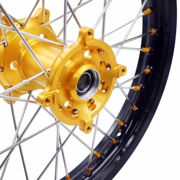 KKE 21 & 18 Enduro Rims for Suzuki RMZ250 2007-2022 RMZ450 2005 Gold Nipple - Image 25