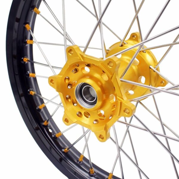 KKE 21 & 18 Enduro Rims for Suzuki RMZ250 2007-2022 RMZ450 2005 Gold Nipple - Image 27
