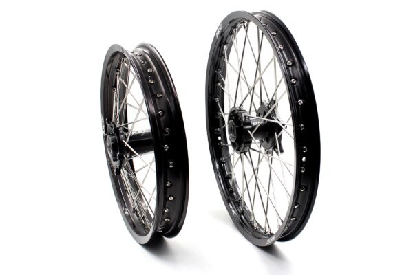 KKE MX 1.6*21" & 2.15*19" CNC Hub Electric Dirtbike Alloy Wheels Rims Fit STARK VARG Black Hub - Image 2