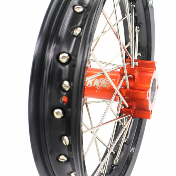 KKE 14 & 12 Spoked Kids Rims for KTM 50 SX 2014-2023 Gas Gas MC 50 2021-2023 Orange - Image 9