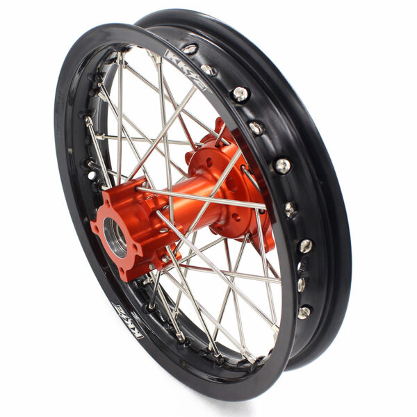 KKE 14 & 12 Spoked Kids Rims for KTM 50 SX 2014-2023 Gas Gas MC 50 2021-2023 Orange - Image 7