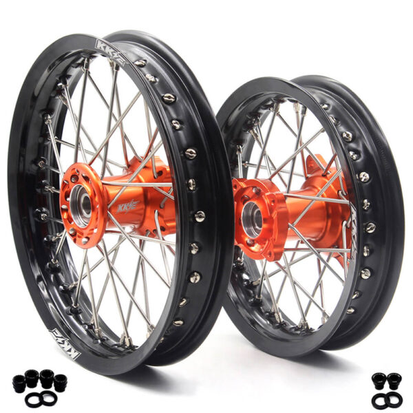 KKE 12 & 10 Mini Spoked Kid's Wheels Set for KTM 50 SX 2000-2013 Mini Bike - Image 2