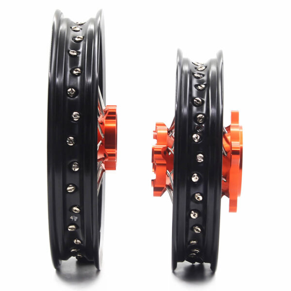 KKE 12 & 10 Mini Spoked Kid's Wheels Set for KTM 50 SX 2000-2013 Mini Bike - Image 3