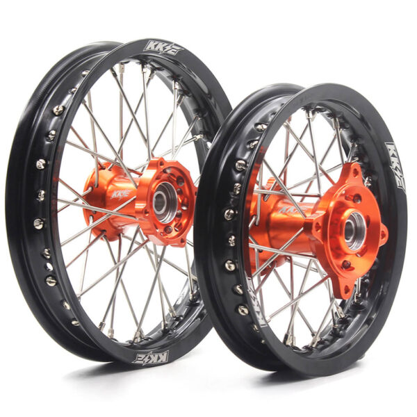 KKE 12 & 10 Mini Spoked Kid's Wheels Set for KTM 50 SX 2000-2013 Mini Bike - Image 4