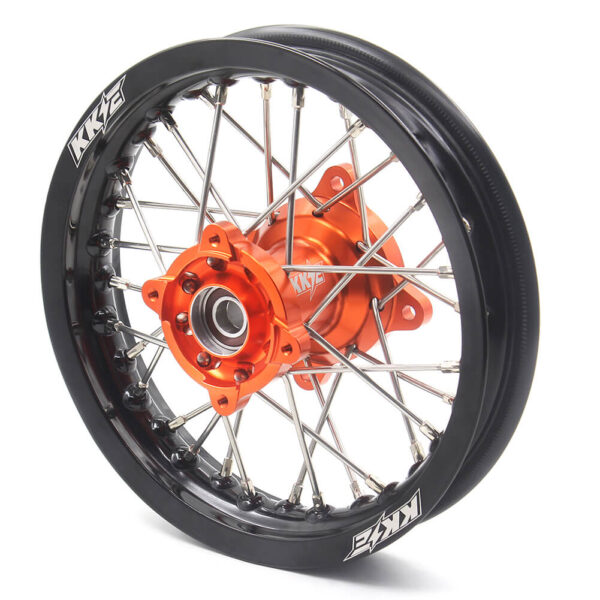 KKE 10/10 Small Kid's Wheels For KTM SX50 Mini Dirtbikes Orange Hub - Image 6