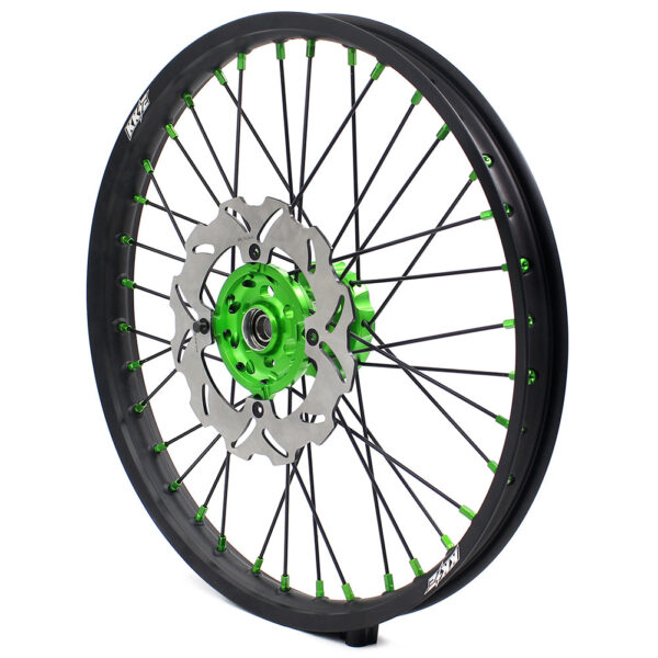 KKE 21/19 MX Spoked Wheels Rims For KAWASAKI KX125 KX250 2003 2004 2005 Black Spokes - Image 10