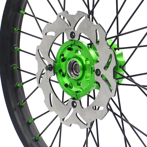 KKE 21/19 MX Spoked Wheels Rims For KAWASAKI KX125 KX250 2003 2004 2005 Black Spokes - Image 11